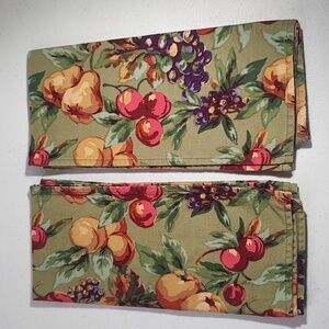 Longaberger Set Of 2 Napa Orchard Fabric Napkins